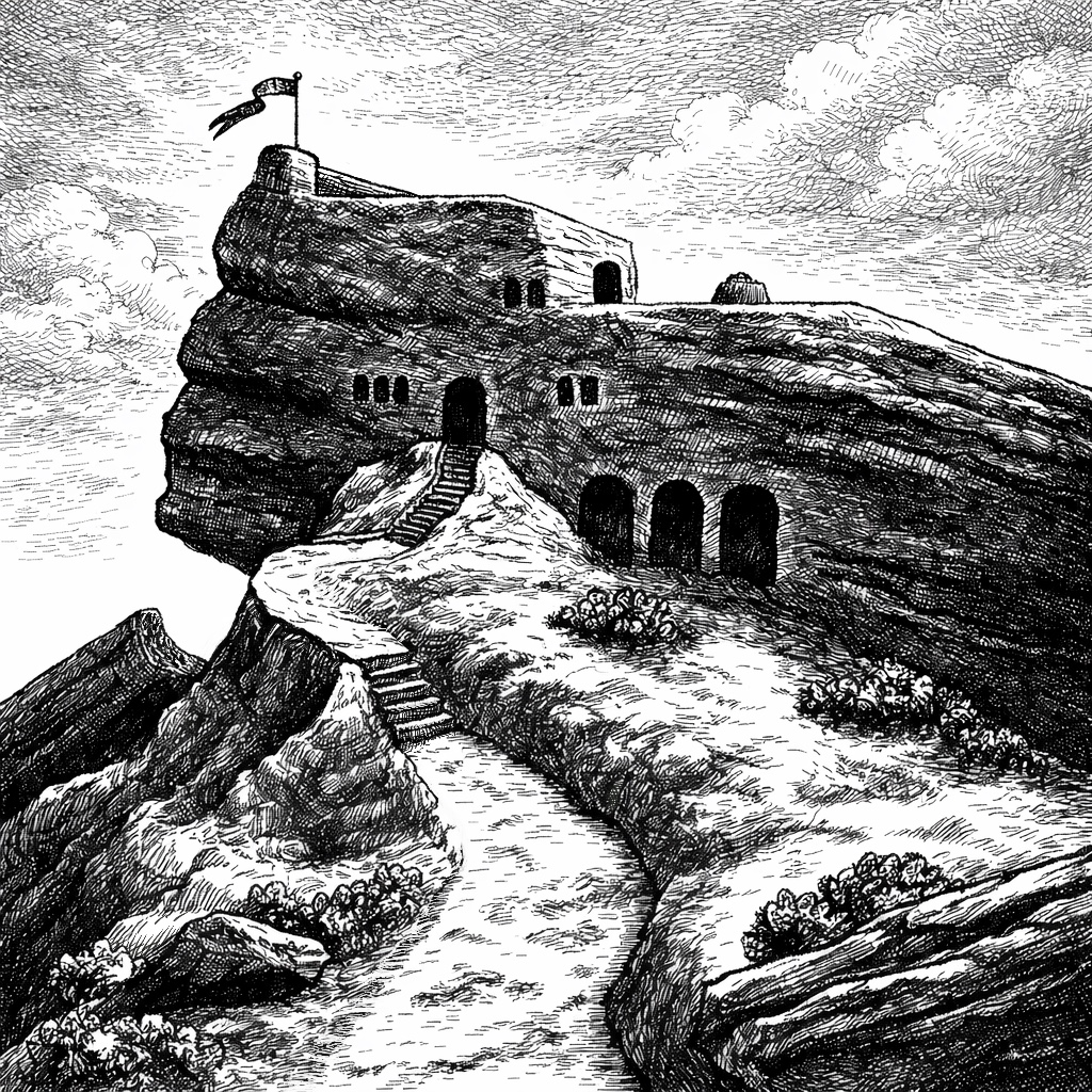Bau der Burg Brok